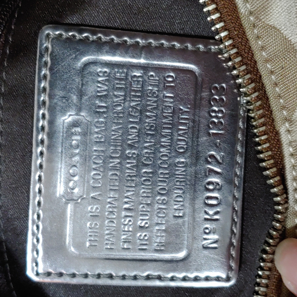 Coach Sateen Leather Shoulder Bag - Picture 11 of 16